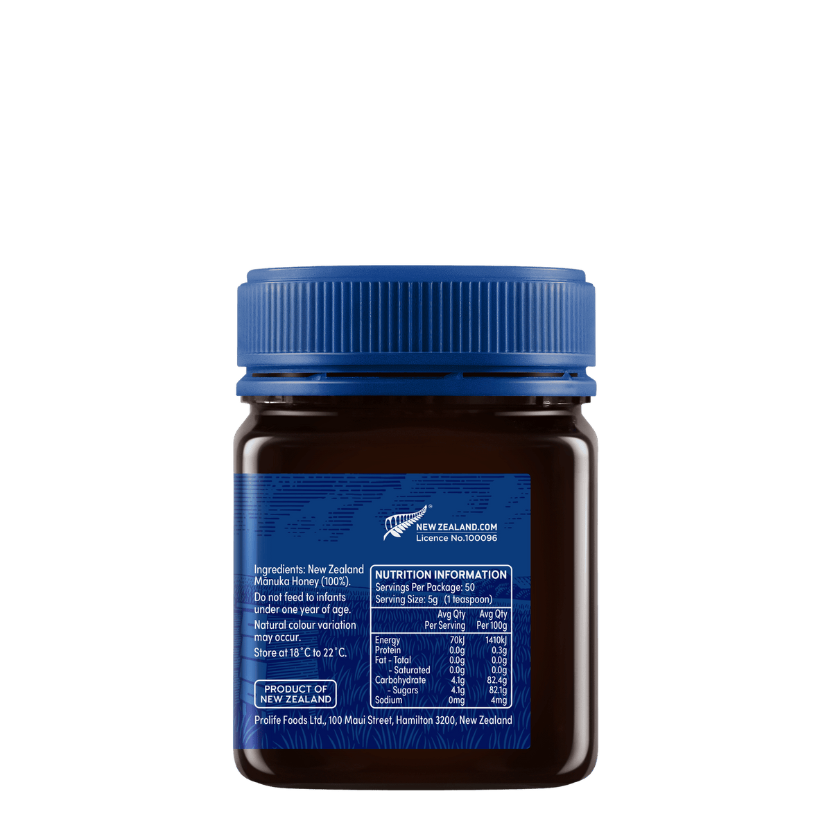 Haddrell's Miód manuka UMF 22+ MGO 968+ 250g - tył